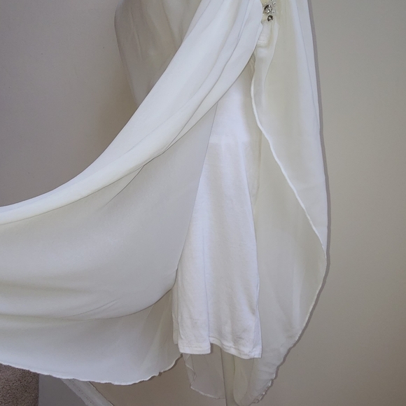 Off-White Sheer Mini Dress - Picture 3 of 7